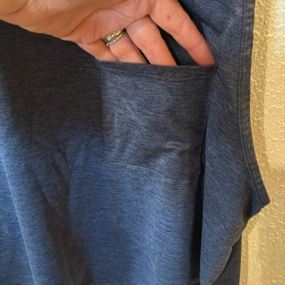 Threads 4 Thought Dark Blue Cropped Muscle Tee - Picture 3 of 4